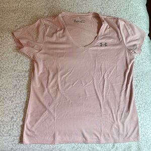 Under Armour Women's Light Pink V-Neck Tee